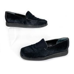 Fratelli Rossetti Black Calfhair Loafers Flat Leather Slip On Driving Shoes 6.5